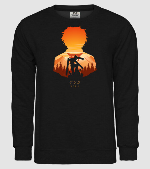 Denji model negru pe tricou