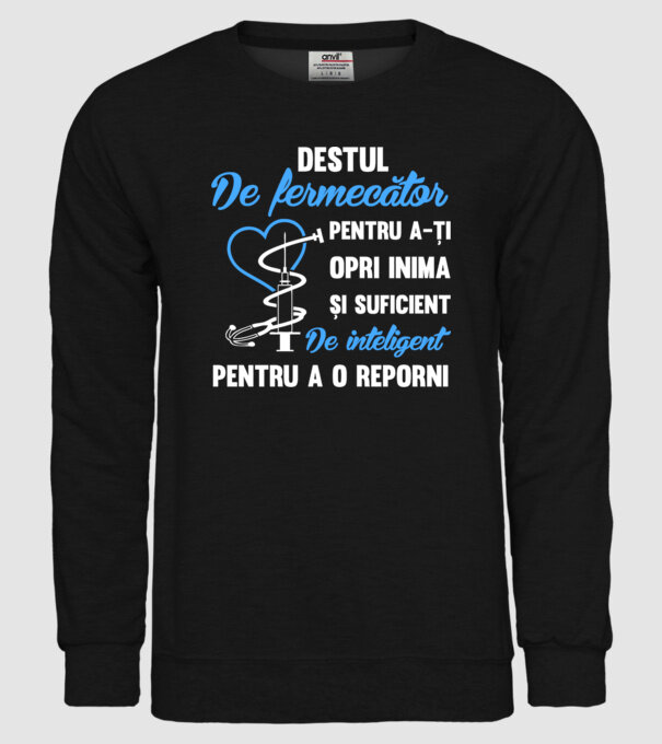 Destul de fermecător pentru a-ți opri inima și suficient de inteligent pentru a o reporni model negru pe tricou