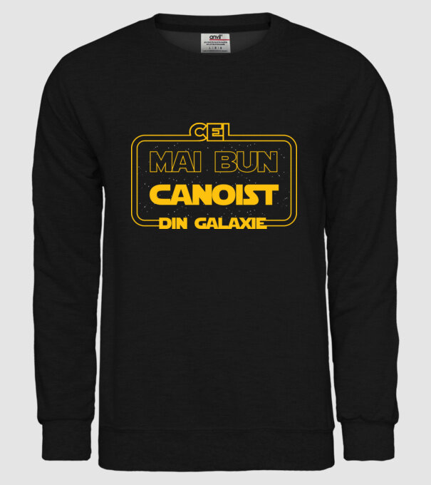 Cel mai bun canoist din galaxie model negru pe tricou