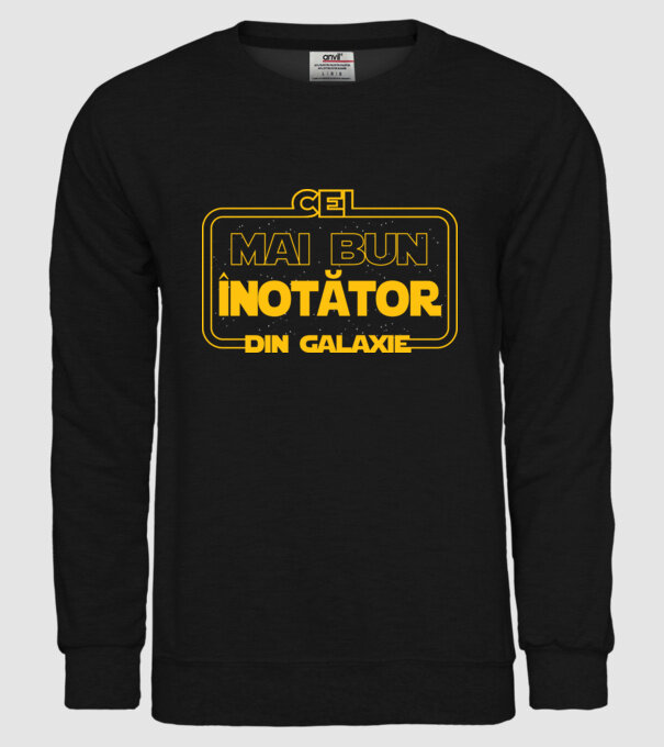 Cel mai bun înotător din în galaxie model negru pe tricou