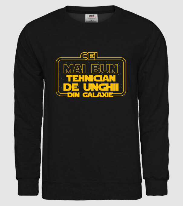 Cel mai bun tehnician de unghii din galaxie model negru pe tricou