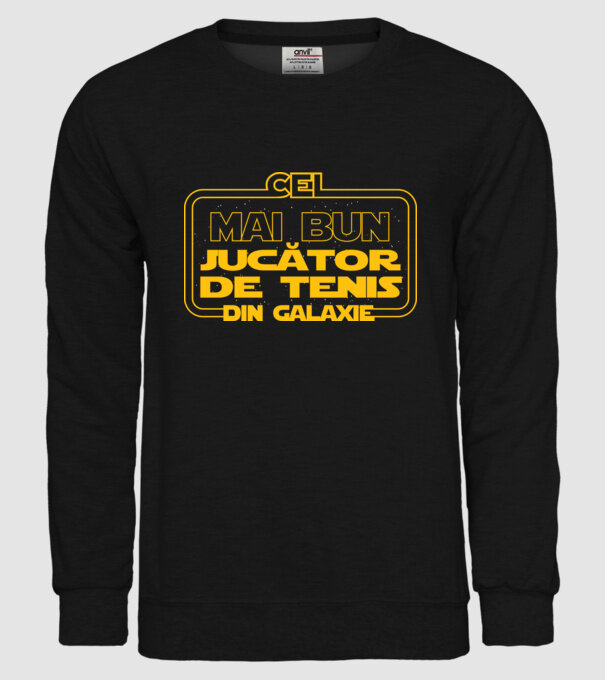 Cel mai bun jucător de tenis din galaxie model negru pe tricou