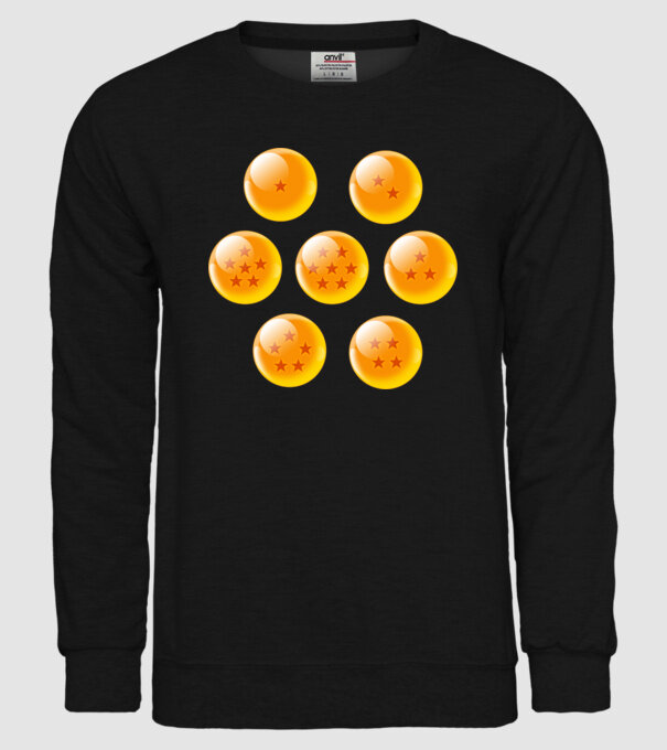 dragonballs model negru pe tricou