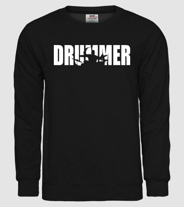 Drummer model negru pe tricou