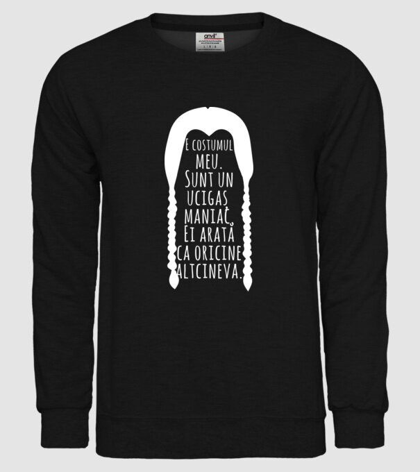 E costumul meu. Sunt un ucigaș maniac. Ei arată ca oricine altcineva. model negru pe tricou