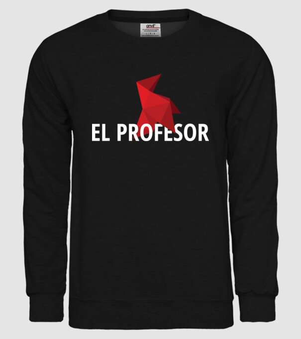 el professor money heist model negru pe tricou