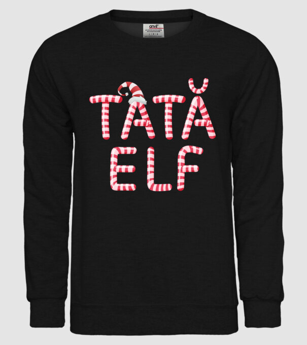 tată elf model negru pe tricou