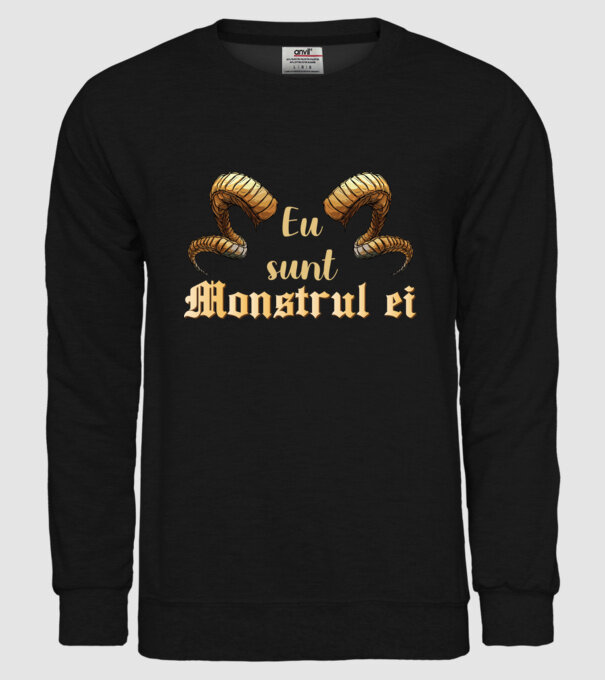 eu sunt monstrul ei model negru pe tricou