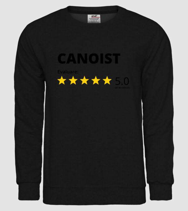Evaluare 5 CANOIST model negru pe tricou