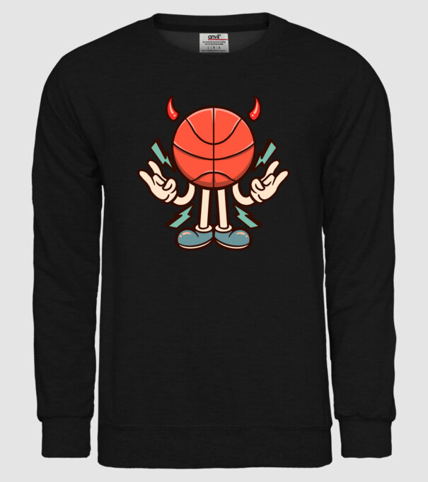 Evil basketball model negru pe tricou