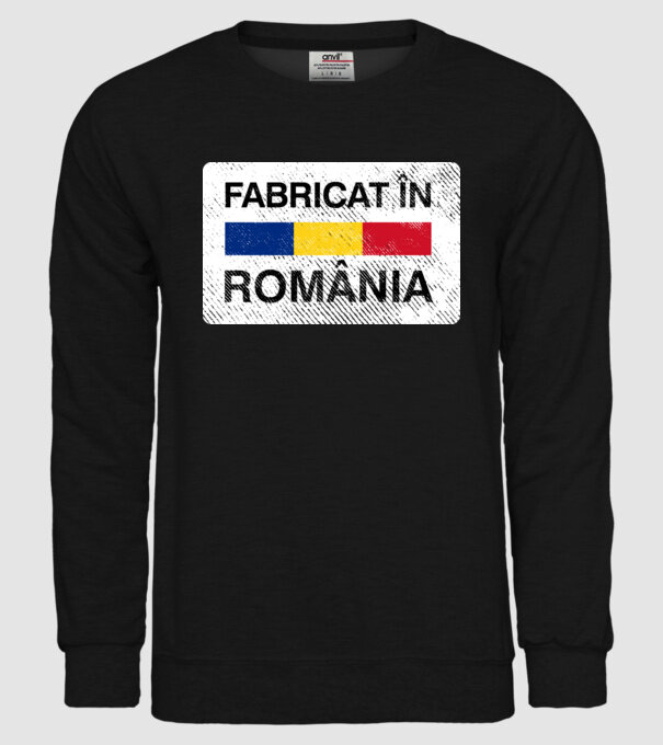 Fabricat în România model negru pe tricou