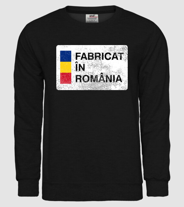 Fabricat în România model negru pe tricou