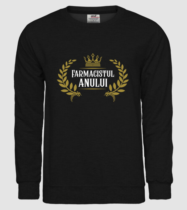 Farmacistul/ farmacista anului model negru pe tricou
