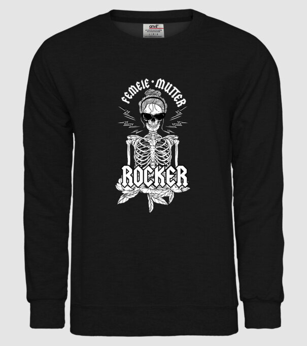 femeie - mutter - rocker model negru pe tricou