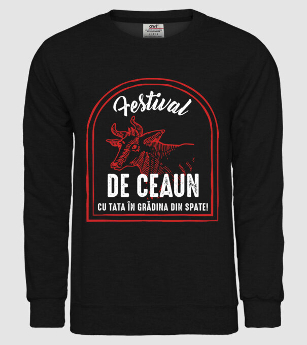 Festival de ceaun - cu tata în grădina din spate! model negru pe tricou