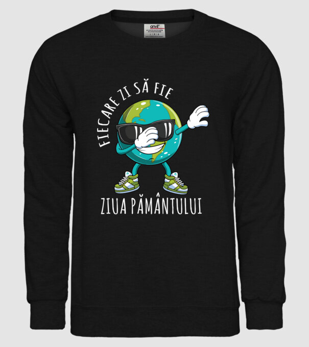 Fiecare zi să fie Ziua Pământului model negru pe tricou