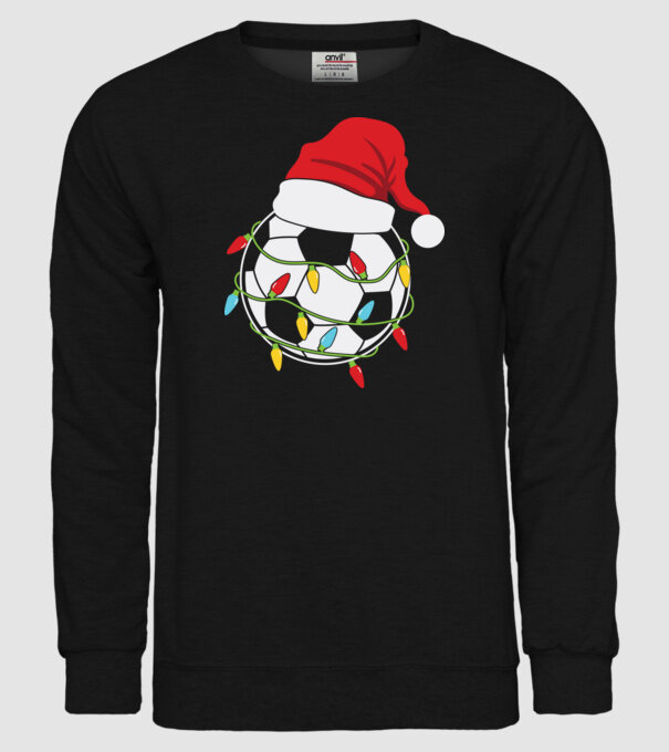 Football christmas model negru pe tricou