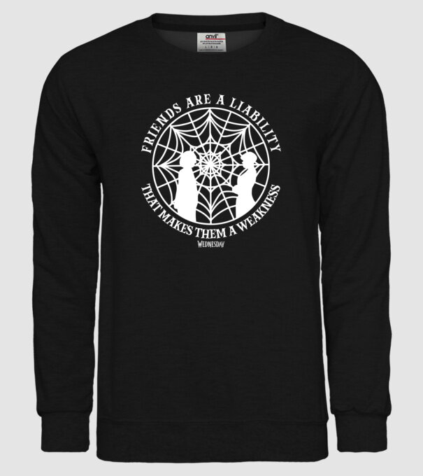 Friends are liability model negru pe tricou