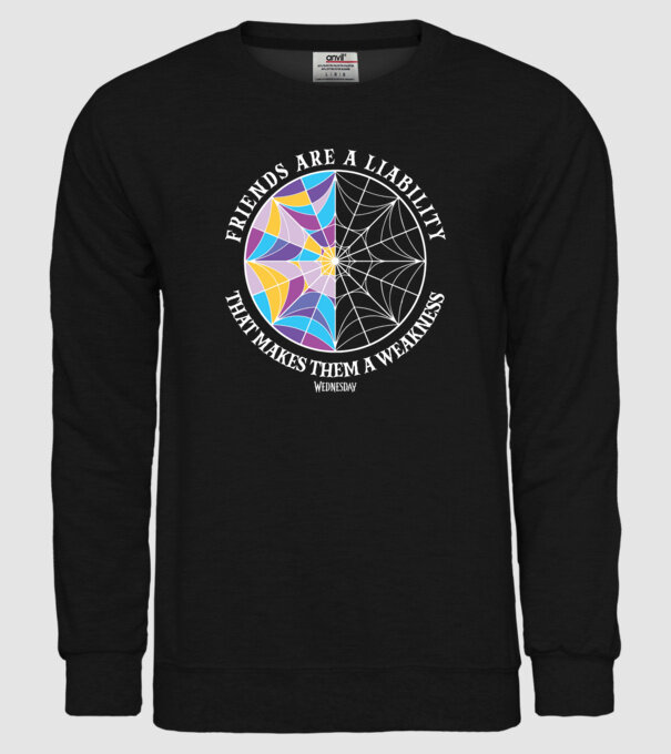 Friends are liability model negru pe tricou