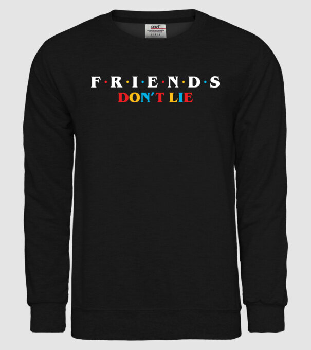 friends dont lie ok model negru pe tricou