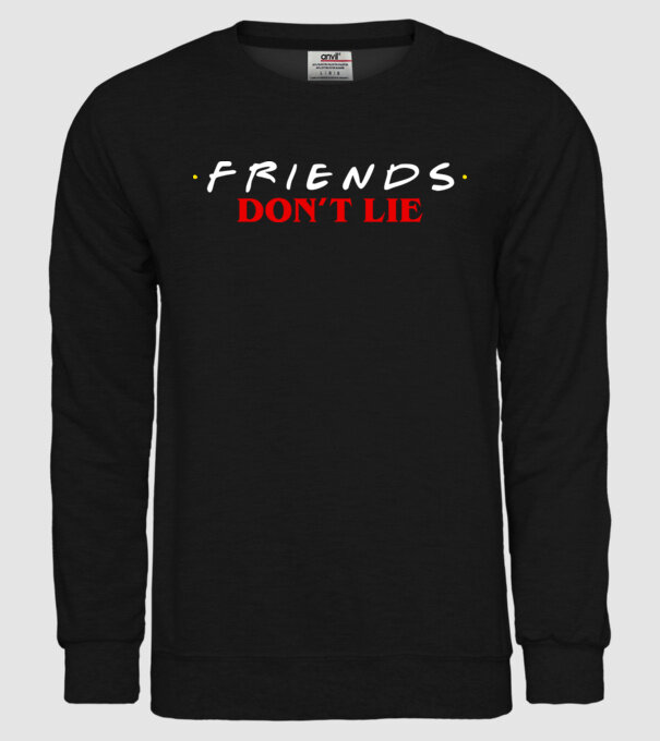 friends dont lie stranger things parody model negru pe tricou