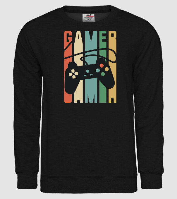 Gamer Controller model negru pe tricou