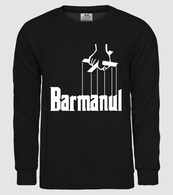 Barmanul model negru pe tricou