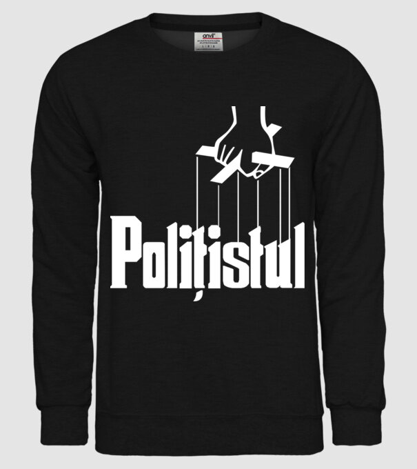 Polițistul model negru pe tricou