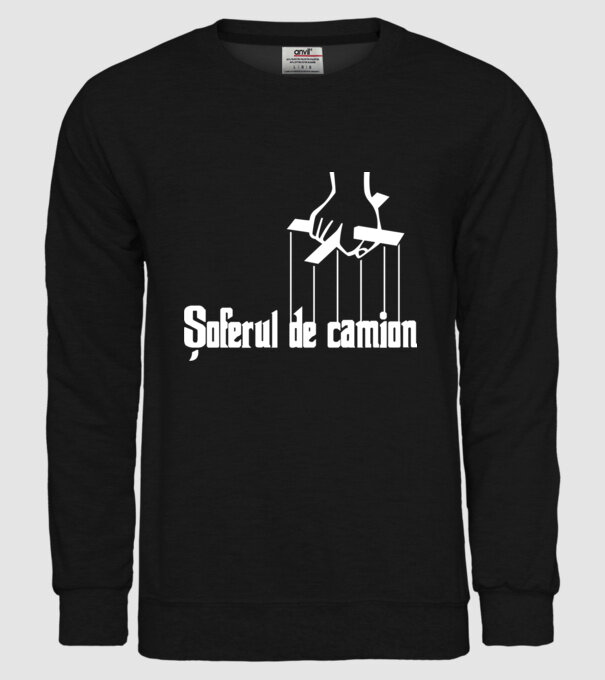 Șoferul de camion model negru pe tricou