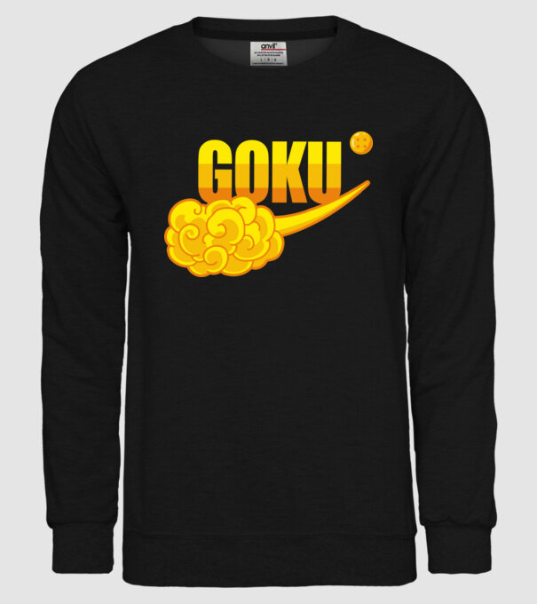 goku cloud model negru pe tricou