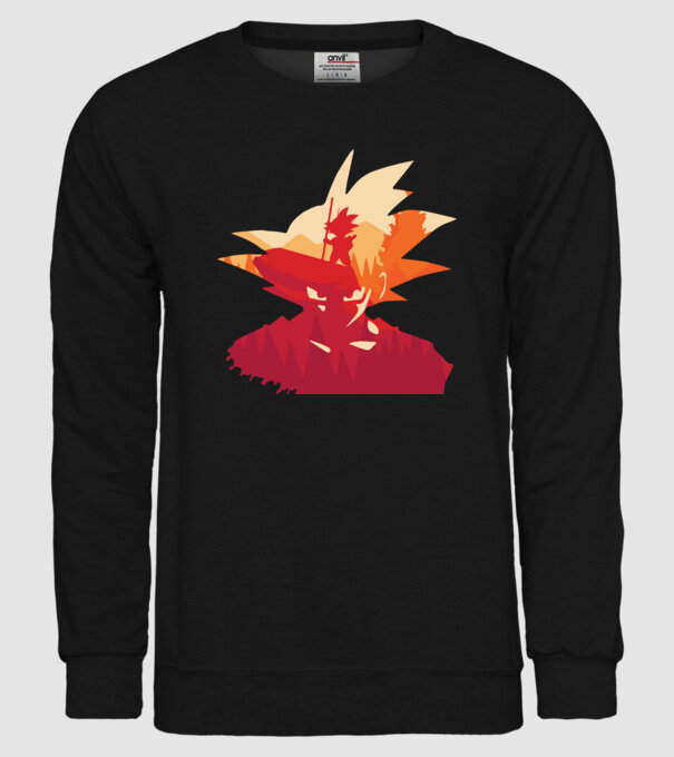 goku head model negru pe tricou