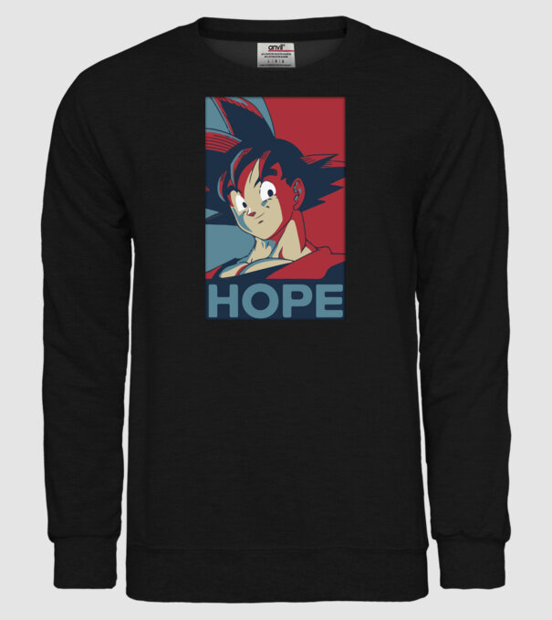 goku hope dragonball model negru pe tricou