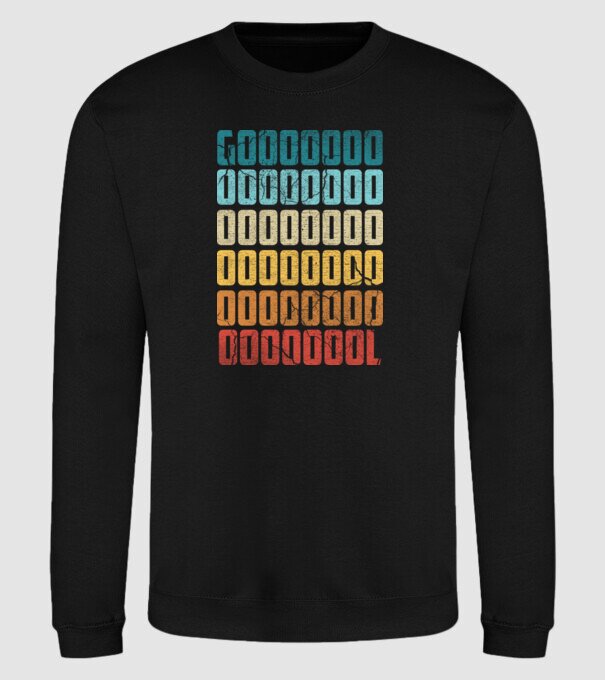 GOOOL retro model negru pe tricou