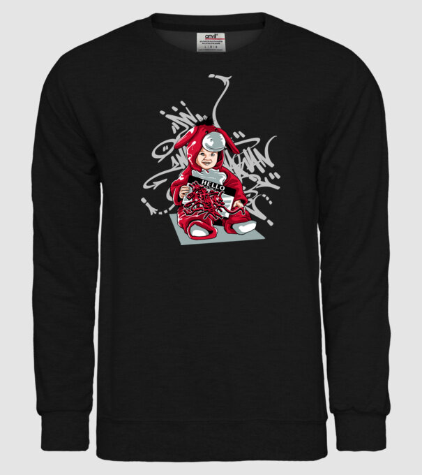 Graffiti model negru pe tricou