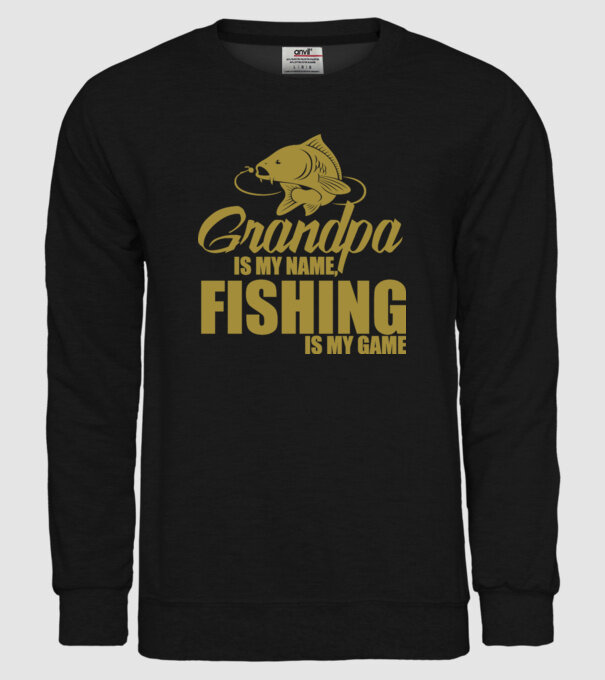 Grandpa is my name model negru pe tricou