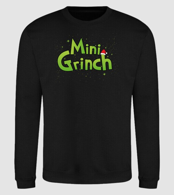 Grinch Family Mini Grinch model negru pe tricou