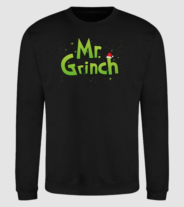 Grinch Family Mr Grinch model negru pe tricou