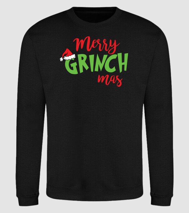 Grinchmas model negru pe tricou