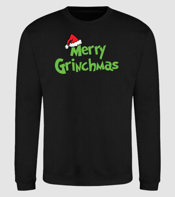 Grinchmas model negru pe tricou