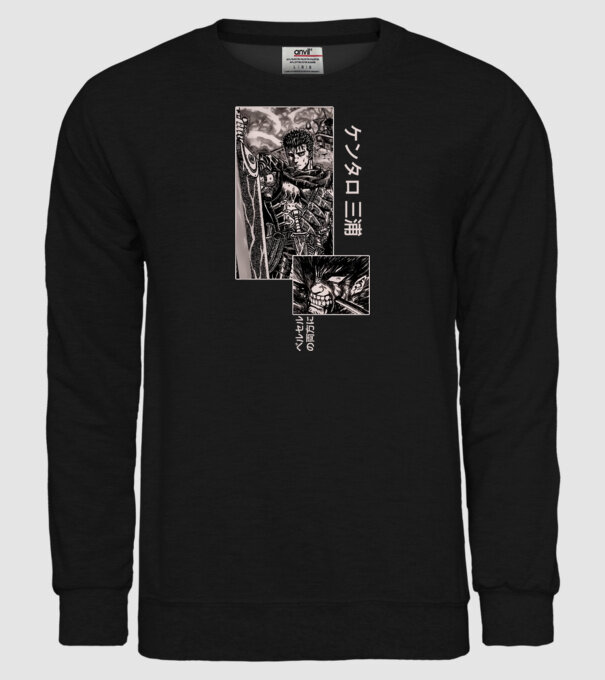 Guts Berserk model negru pe tricou