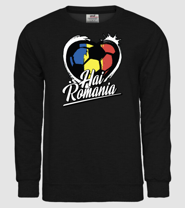 Hai romania heart model negru pe tricou