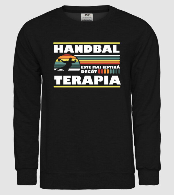 Handbal terapia model negru pe tricou