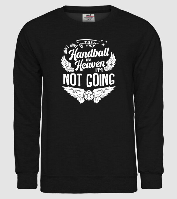 Handball in Heaven model negru pe tricou