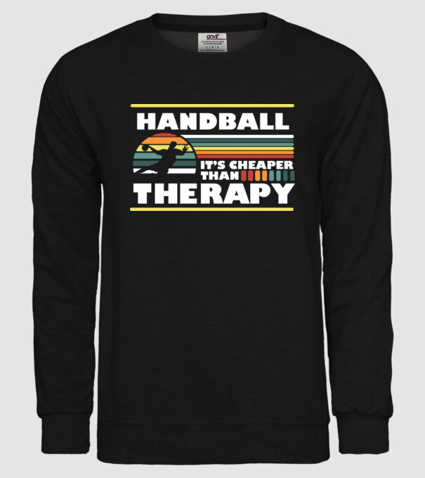 Handball therapy model negru pe tricou