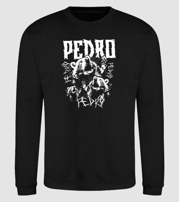 Heavy Metal pedro model negru pe tricou