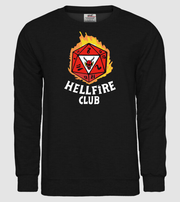 hellfire club roll dice model negru pe tricou