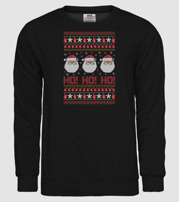 Ho-Ho-Ho model negru pe tricou