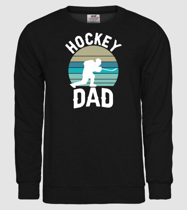 Hockey dad model negru pe tricou