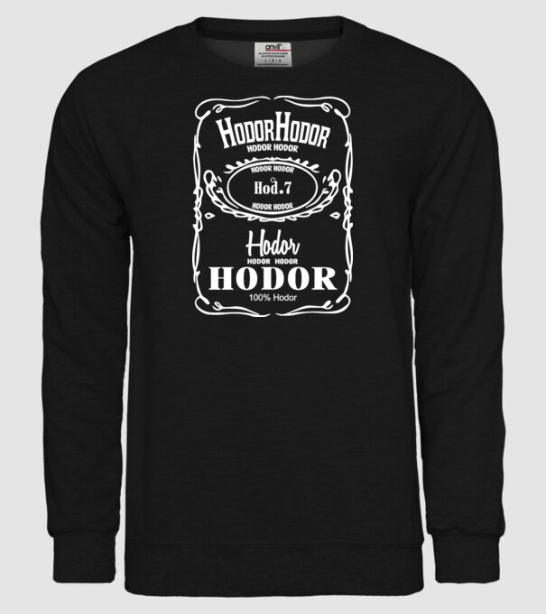 hodor model negru pe tricou