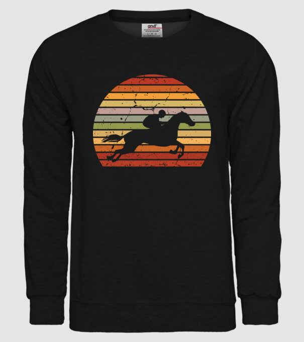 horse race model negru pe tricou